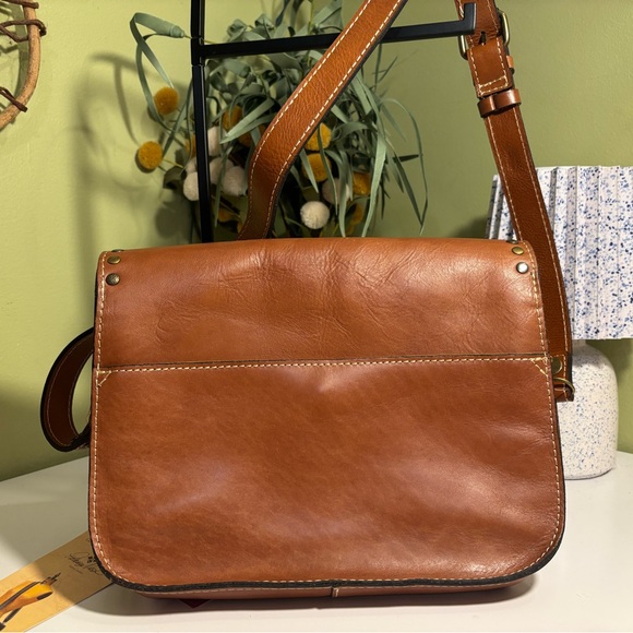 Patricia Nash Tan Leather Crossbody Bag with Stud Accents - Picture 2 of 8
